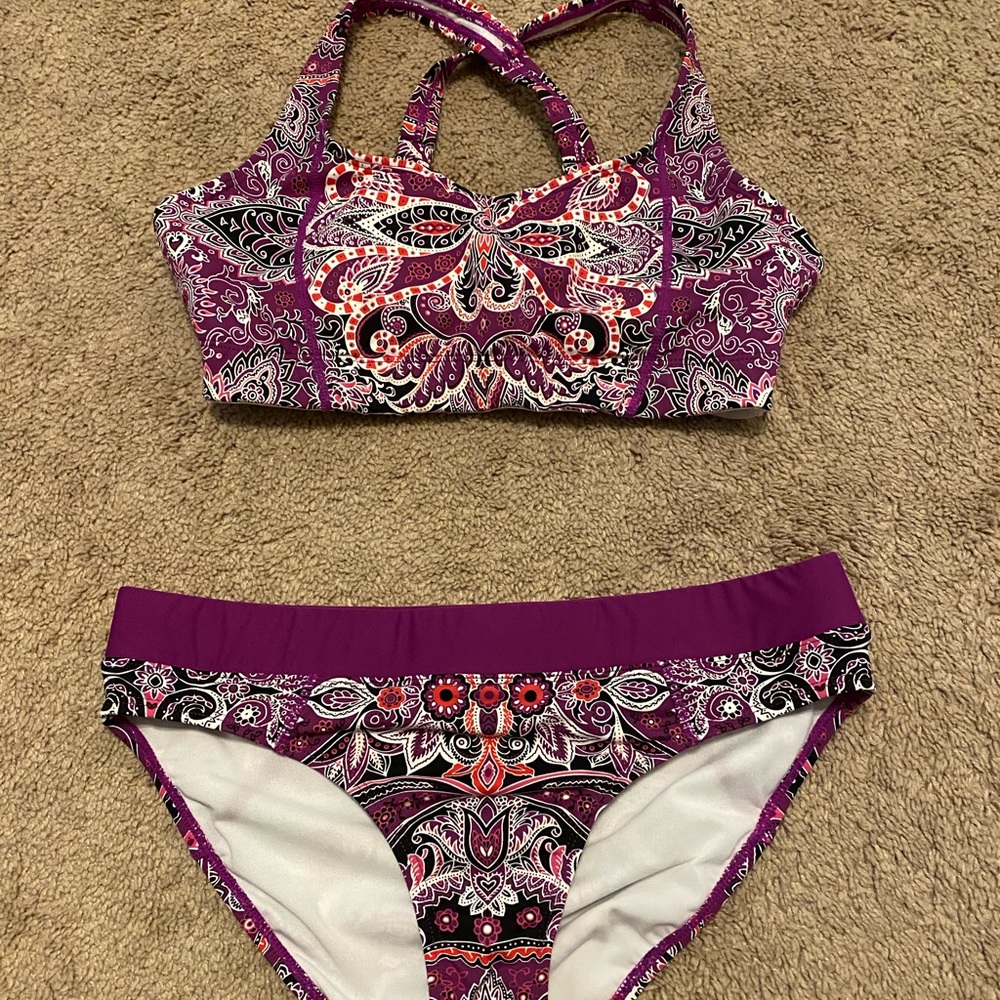 Athleta paisley bikini top & bottom